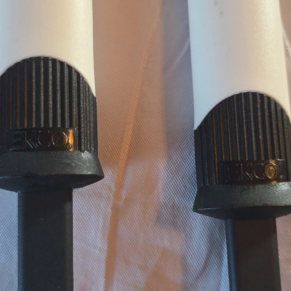 Ekco Black and White Nylon Slotted Spatula and‎ Serving Spoon Set Heat Resistant